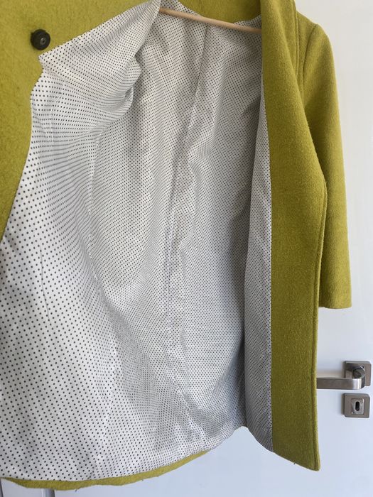 Limonkowy płaszcz XS