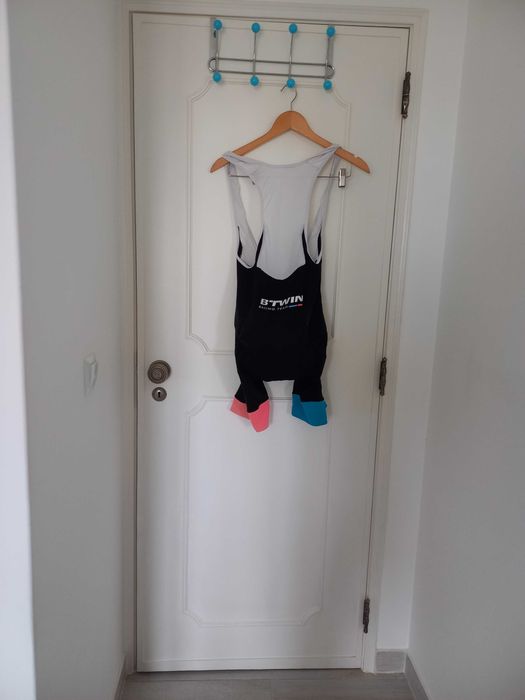 Calções Ciclismo com Alças e Protecção Homem