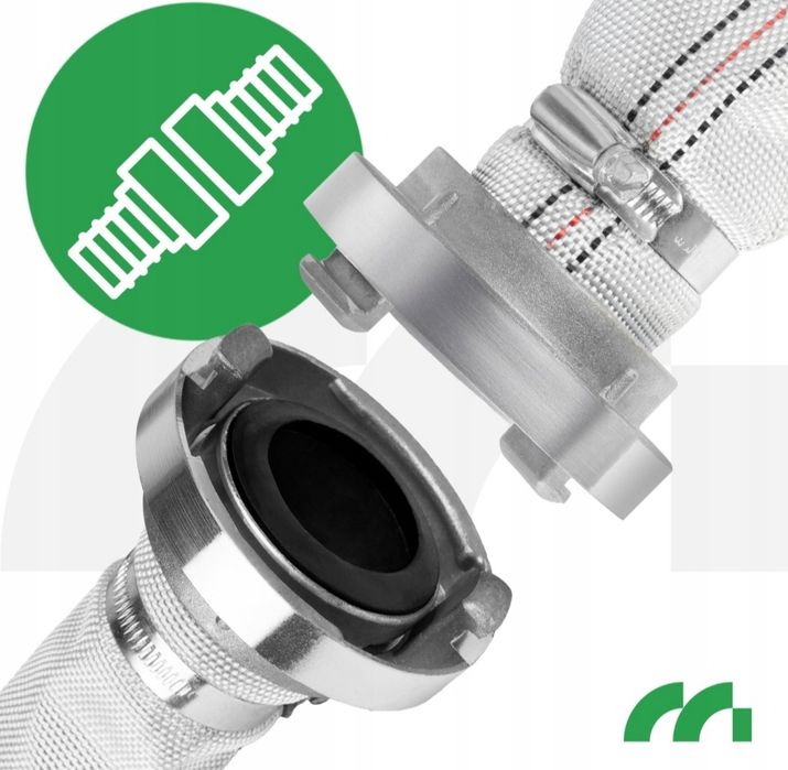 Wąż strażacki 20M parciany do wody szamba szybkozłącza do pompy wodnej