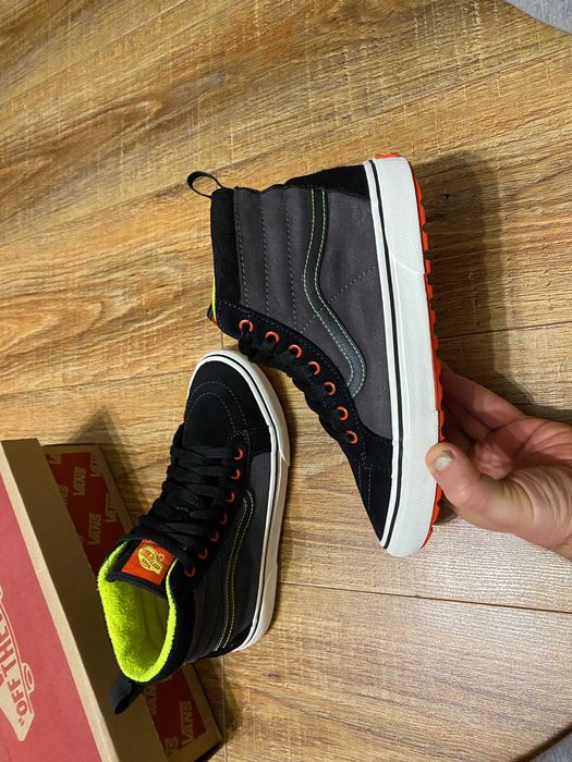 Ботинки детские кроссовки утепленые зимние черевики хайтопы Vans р.38