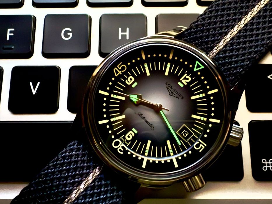 Longines Legend Diver Watch L3.774.4.70.20 GREY SILICIUM