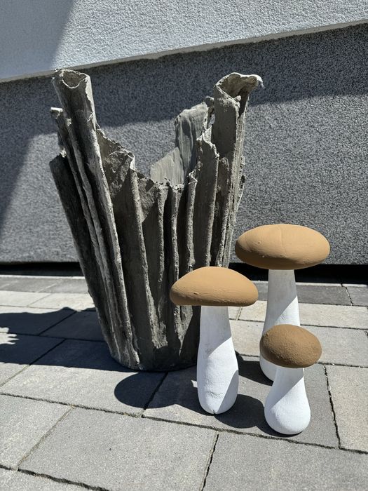 Ręcznie robione doniczki ogrodowe z betonu – unikatowe wzory