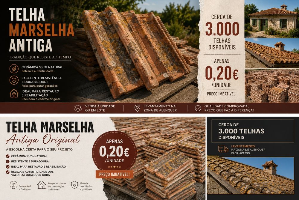 Telha Marselha Antiga Original