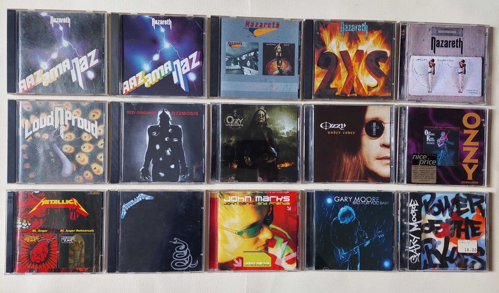 Диски CD. Nazareth. Ozzy Osbourne. Metallica. Jimmy Page...