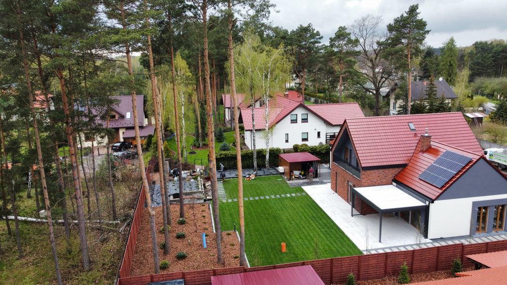 Trawnik z rolki trawa z roli trawnik siany