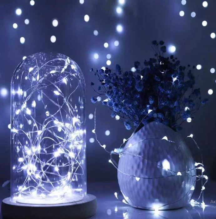 Світлодіодна гірлянда "Краплі Роси"  На Батарейках / USB / Від Мережі