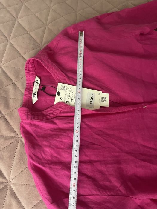 Туніка Zara,плаття-сорочка льняна ,S