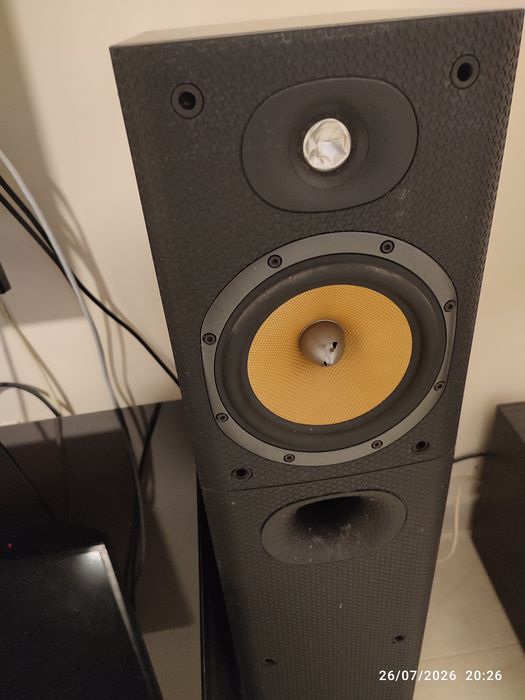 Sistema Som B &W, Sub Woofer ativo Monitor audio e Amplificador Onkyo