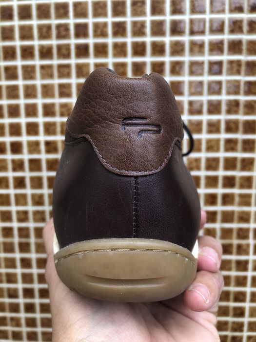 Sapatilhas Le Coq Sportif n.43 (calça 44) pele castanha