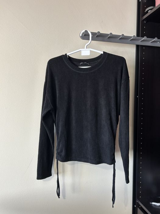 Camisola malha preta manga comprida Zara