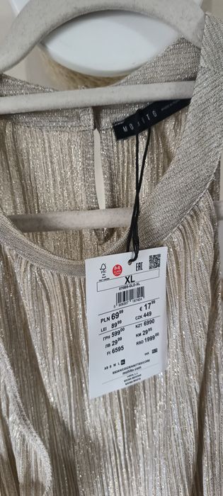 Nowa bluzka Mohito XL błyszcząca