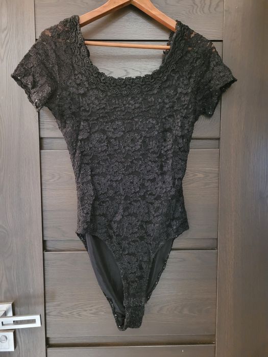 Czarne Koronkowe body