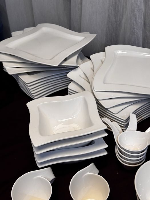 Преміум сервіз Villeroy Boch New Wave — новий, 12 персон, квадратний