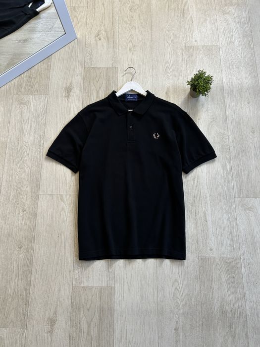 Fred Perry Polo Logo Tee Shirts Поло оригінал велике большое оригинал опт чёрное