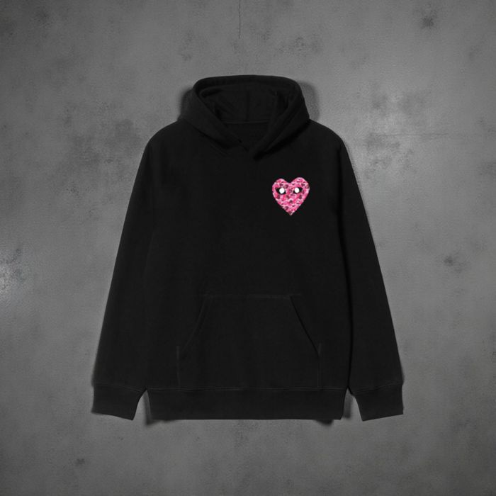 Мужское Худи Comme des Garcons Play Logo унисекс плей толстовка кофта