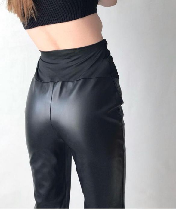 Штани з екошкіри для вагітних від бренду missguided xs-s