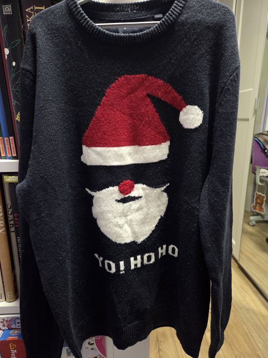 Sweter męski M świateczny