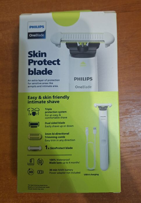 Nowa elektryczna maszynka do golenia Philips OneBlade Intimate