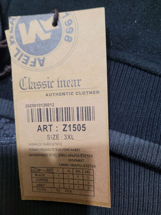 Мужские флиски- куртки на меху. Венгрия. L- 3XL. Черные. Зима, осень