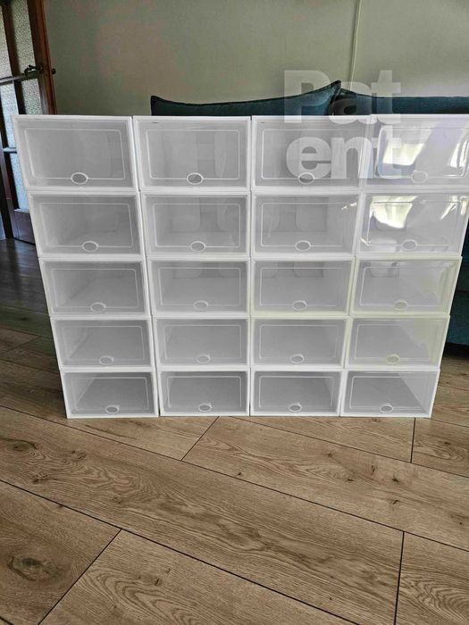 Pudełka 20 sztuk modułowe organizery białe do przechowywania zestaw