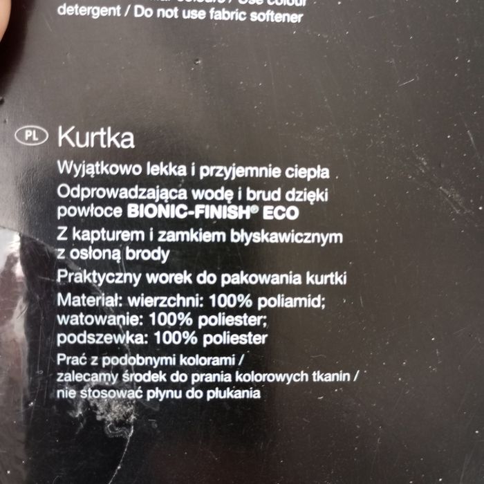 Lekka pikowana kurtka termiczna roz 38