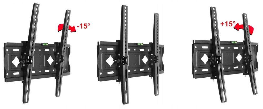 Mocny Uchwyt TV 25-80 Cali 80kg Regulacja Nachylenia