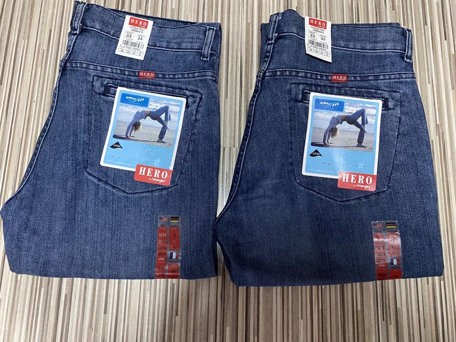 Spodnie damskie jeans 33/33 pas 90 cm komplet 2 pary Wrangler nowe