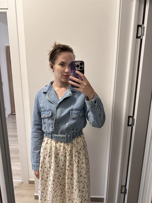 Джинсова куртка байкерка нова Reserved ( S)