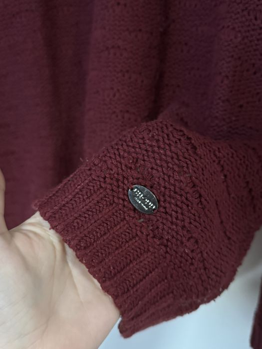 Bordowy sweter Cropp M