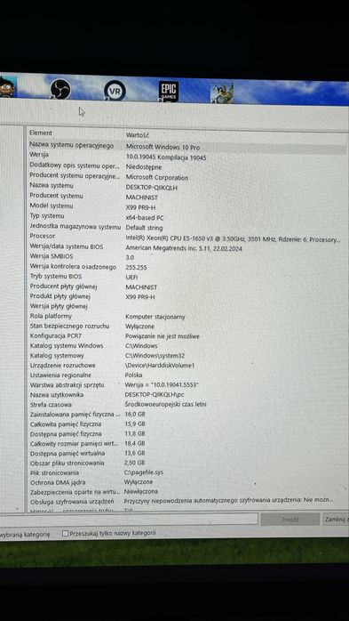 Komputer gamingowy/stacjonarny (wymiana komputerem lub kupno)