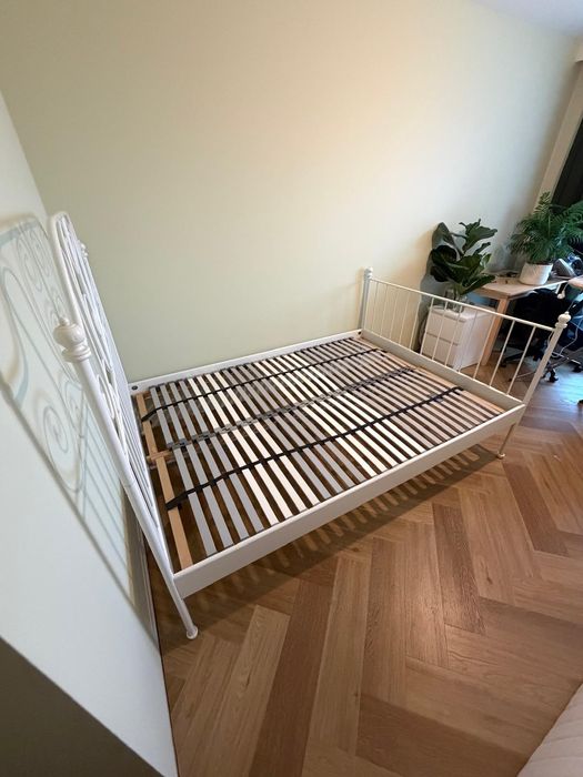 IKEA LEIRVIK ze stelażem LEIRSUND, 140x200cm