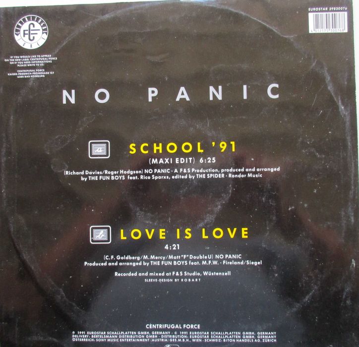 No Panic — — — — — School 91 — — — — — Maxi Single64285980668929121