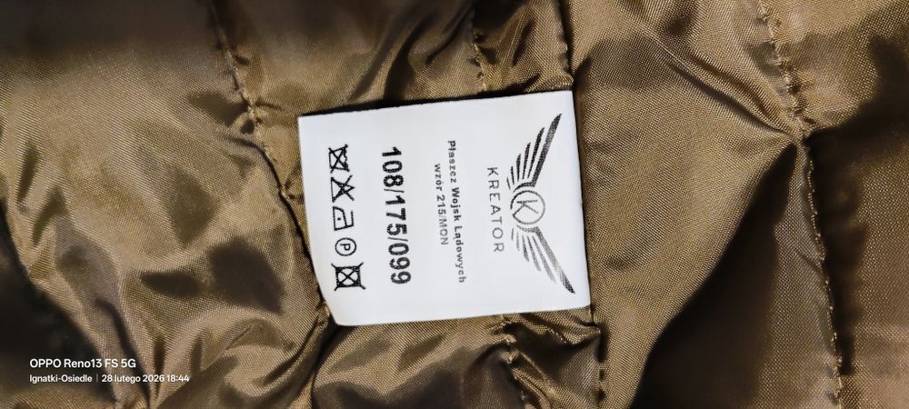 Płaszcz wojskowy lądowy