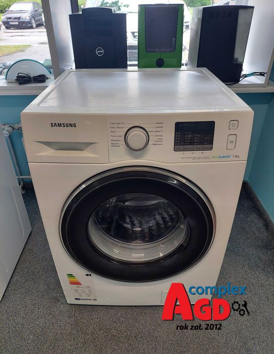 ROK GWARANCJA Energooszczędna pralka Samsung EcoBubble WW70J5346EW 7 kg - Dowóz w dniu zakupu! Dotykowy ekran LED, 1200 obr./min. System Smart Check