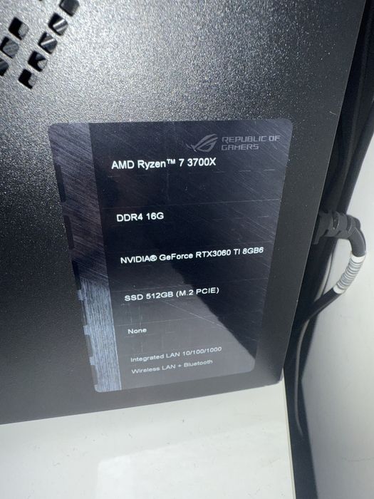 Asus rog gaming com 3060ti