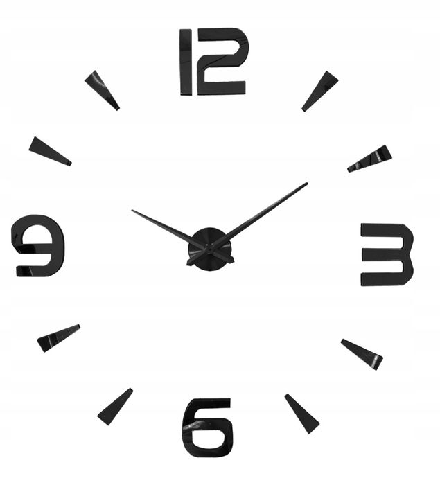 Zegar ścienny zegar na ścianę duży 3D lustrzany DIY mechanizm naklejan