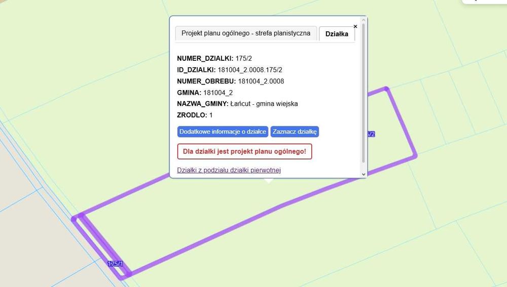 Dwie działki inwestycyjne blisko centrum – Łańcut, 57 ar