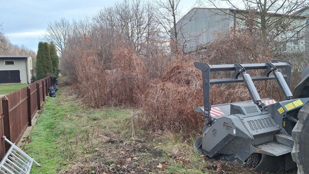 Wycinka drzew za materiał drzewny od 0,5 ha  Mulczowanie powierzchniowe, Mulczowanie wgłębne, Rekultywacja,Mulczer,Pozyskiwanie biomasy drzewnej
