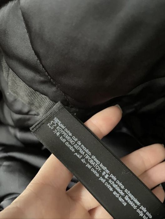 Дубленка Пальто натуральная кожа massimo dutti