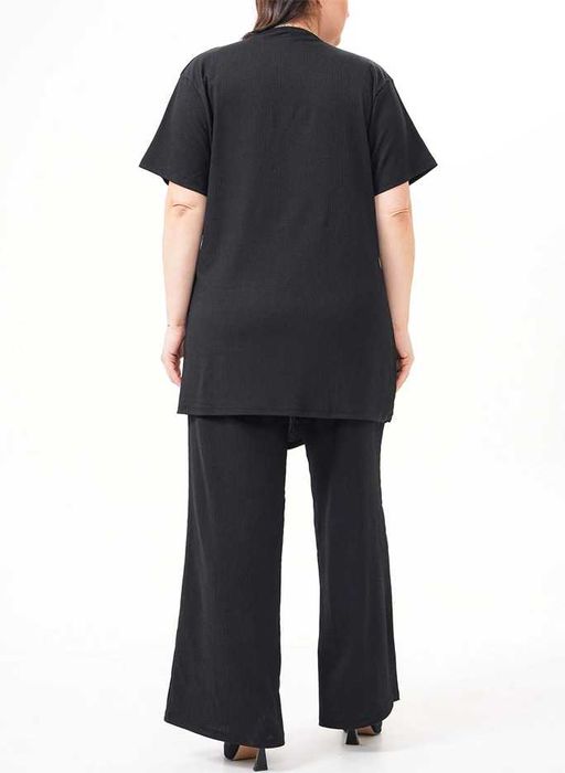 nowy elegancki komplet tunika spodnie proste duzy rozmiar plus size