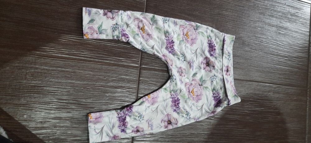 Legginsy baggy rosnące musli kwiaty róże rosnace 80 86 Eco