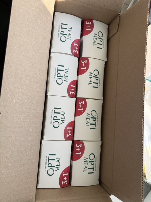 Влажный корм доя котов Optimeal набор 3+1 с уткой и печенью