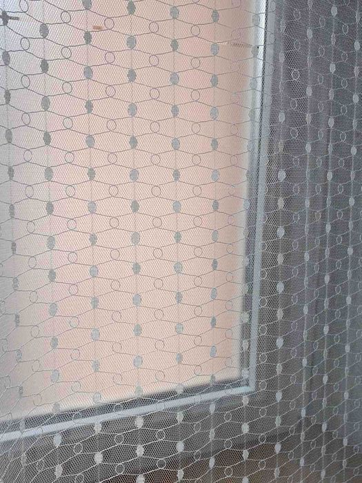 Отрез тюли белоснежной в горошек 5м