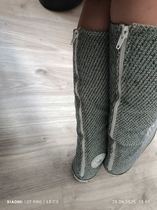 Converse knee hight tweed gray xxhi custome 37,5