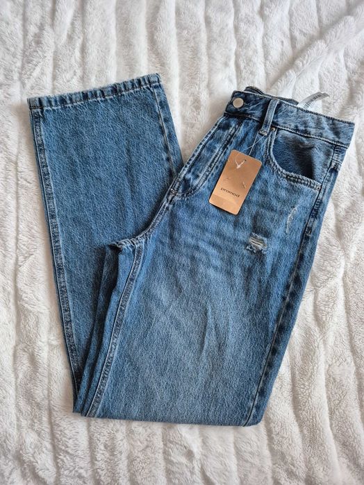 NOWE jeansy proste Promod rozmiar 38 bawełna wysoki stan