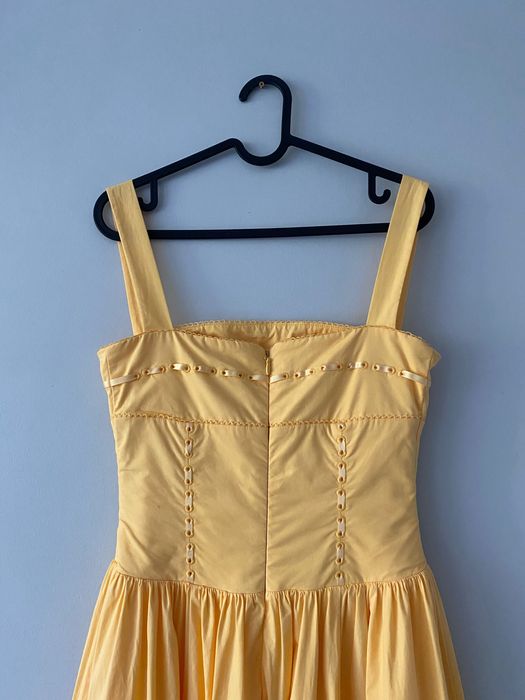 Sukienka House of cb Viven żółta rozmiar S gorsetowa