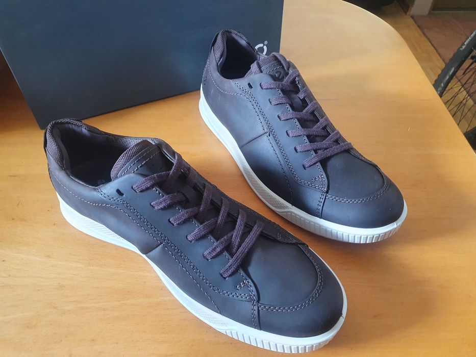 Buty męskie skórzane brązowe sneakersy Ecco Byway 44 EU  28 CM