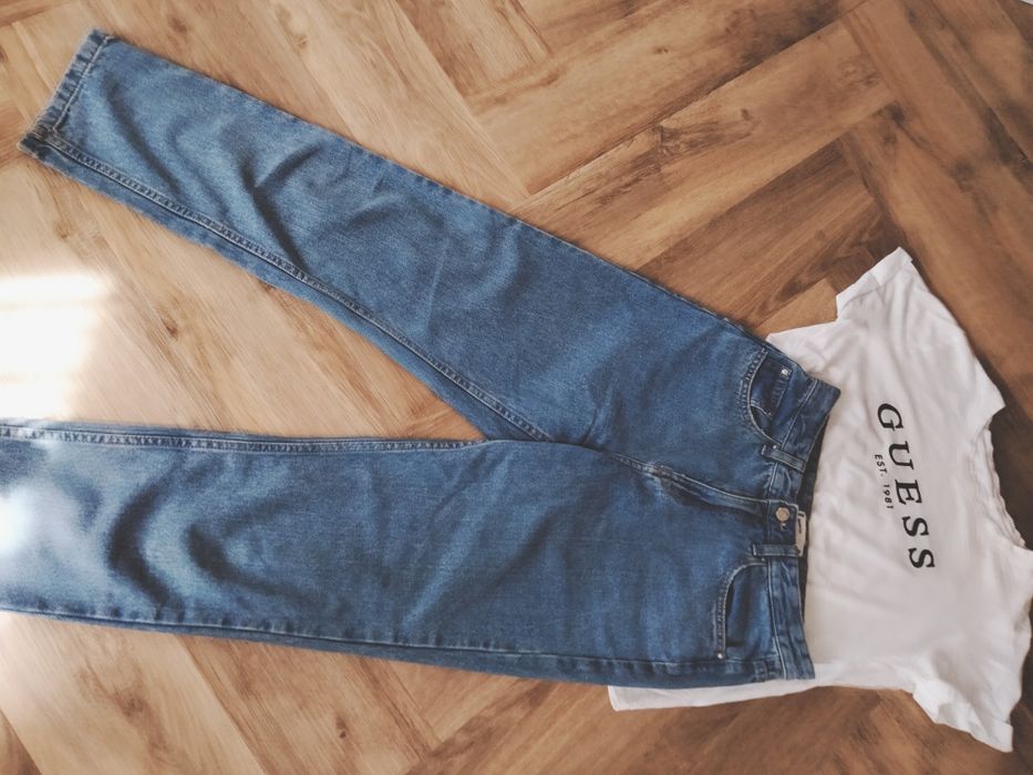 Jeansy Mom Fit  Sinsay roz. 36 niebieskie dla dziewczyny