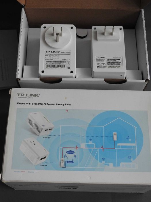 Powerline адаптер TP-LINK N300 WI-FI 2 шт 500 Мбит/с из США в коробке