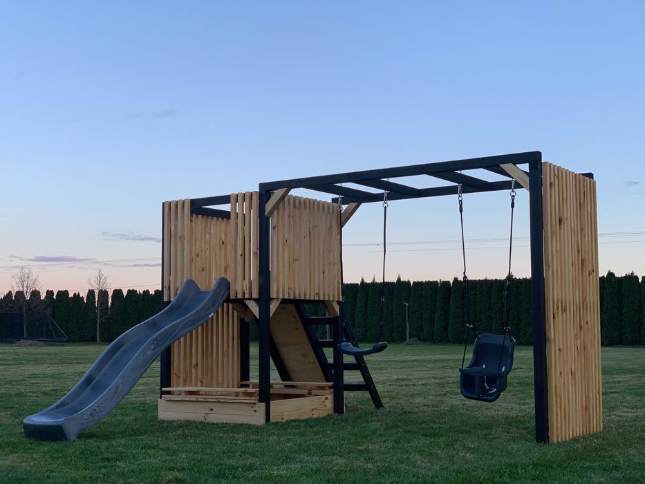 PROMOCJA - Plac zabaw - Maja - Drewniany - Lamele - Nowoczesny